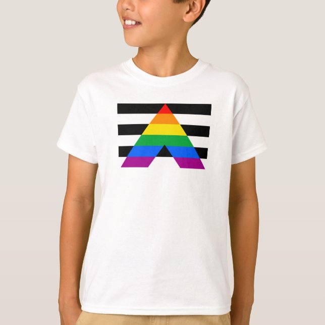 T-shirt Drapeau de fierté d'allié (Devant)