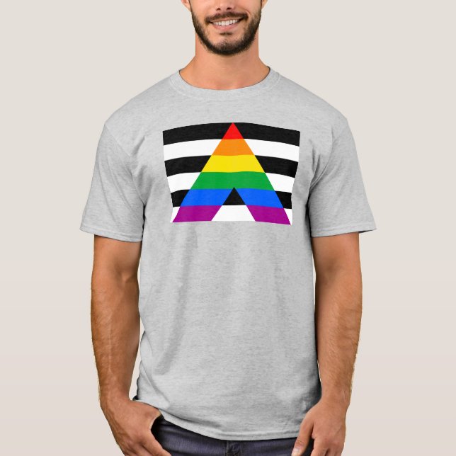 T-shirt Drapeau de fierté d'allié (Devant)
