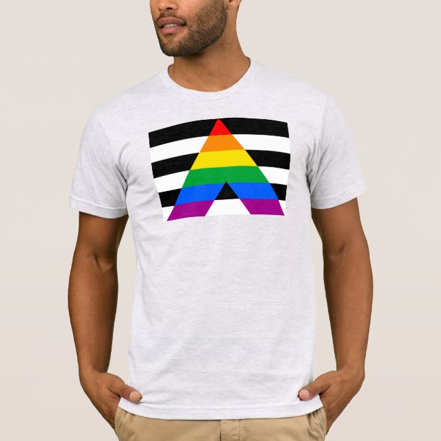 T-shirt Drapeau de fierté d'allié (Devant)