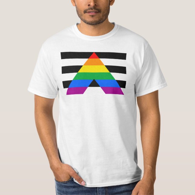 T-shirt Drapeau de fierté d'allié (Devant)