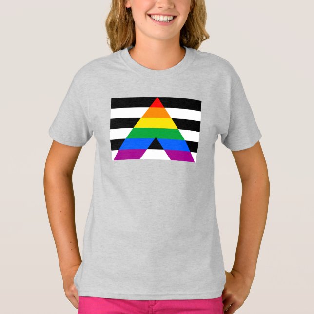 T-shirt Drapeau de fierté d'allié (Devant)