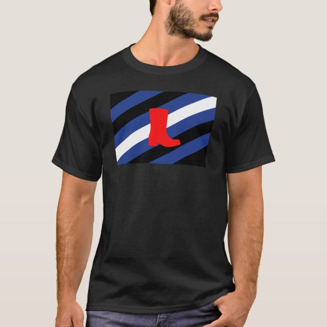 T-shirt Drapeau de fierté de bottes (Devant)