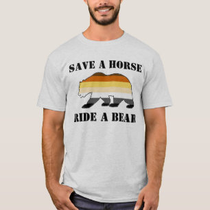 T-shirt Drapeau de fierté de Gay Bear Sauver un cheval mon