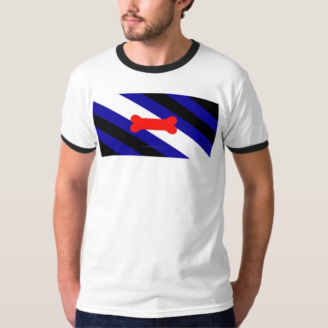 T-shirt Drapeau de fierté de jeu de chiots de SlipperyJoe  (Devant)