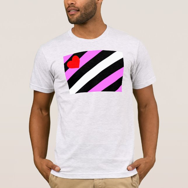 T-shirt Drapeau de fierté de la fille de cuir (Devant)