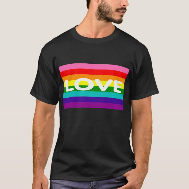 T-shirt Drapeau de fierté de LGBT (Devant)