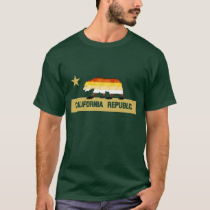 T-shirt Drapeau de fierté de l'ours de Californie Ours