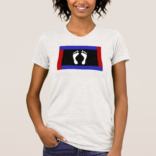 T-shirt Drapeau de fierté de pied (empreinte de pied) (Devant)