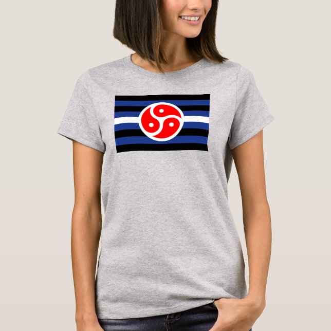 T-shirt Drapeau de fierté de pratique en cuir (Devant)