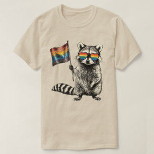 T-shirt Drapeau de fierté de Raton Laveur   Graphique LGBT