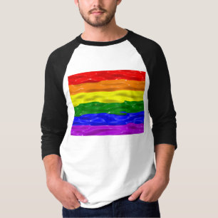 T-shirt Drapeau de fierté de SlipperyJoe's vernis liquide