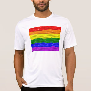 T-shirt Drapeau de fierté de SlipperyJoe's vernis liquide 