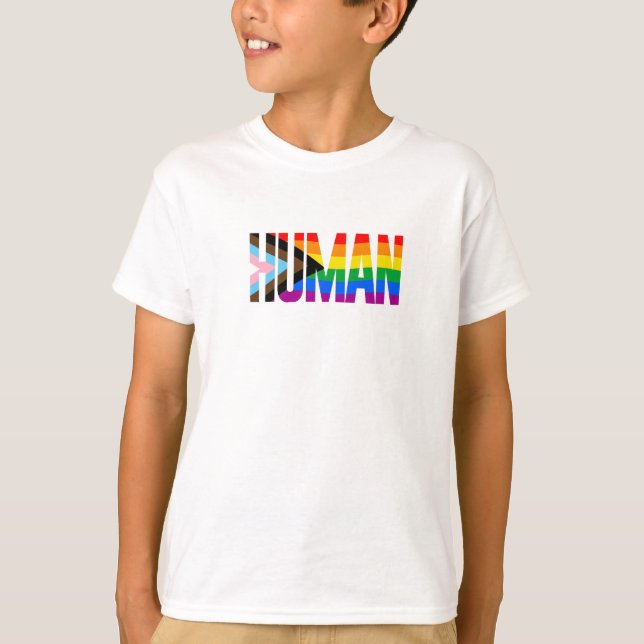 T-shirt Drapeau de fierté d'inclusivité humaine (Devant)