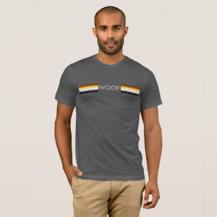 T-shirt Drapeau de fierté gay bear masculin et élégant woo