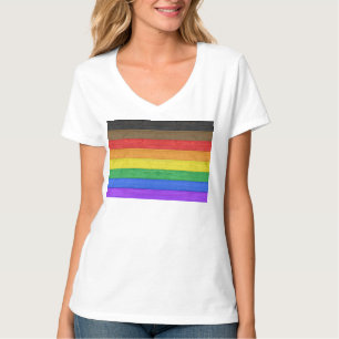 T-shirt Drapeau de fierté gay inclusif de SlipperyJoe text