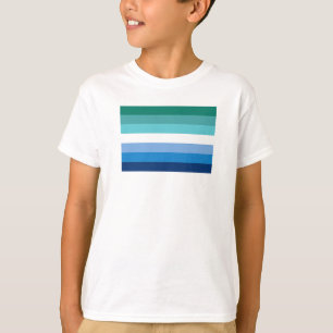 T-shirt Drapeau de fierté gay masculin (Azur)
