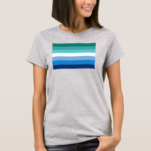 T-shirt Drapeau de fierté gay masculin (Azur)
