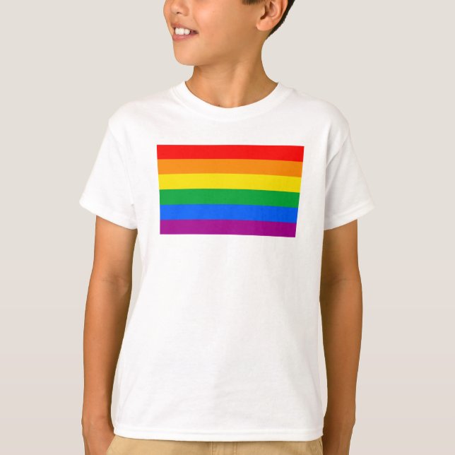 T-shirt Drapeau de fierté gay traditionnel (Devant)