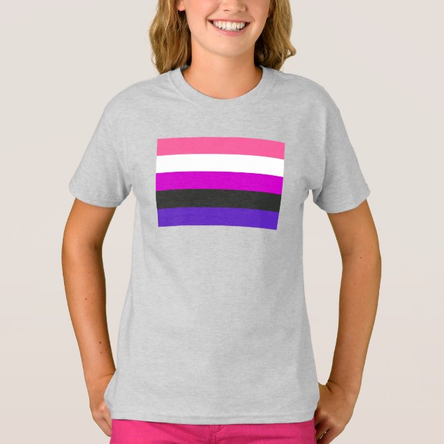 T-shirt Drapeau de fierté genderfluid (Devant)