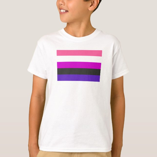 T-shirt Drapeau de fierté genderfluid (Devant)