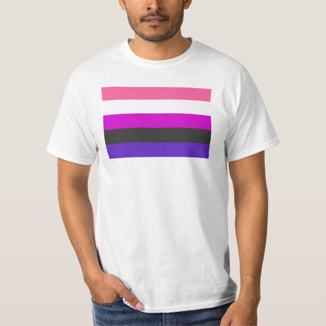 T-shirt Drapeau de fierté genderfluid (Devant)