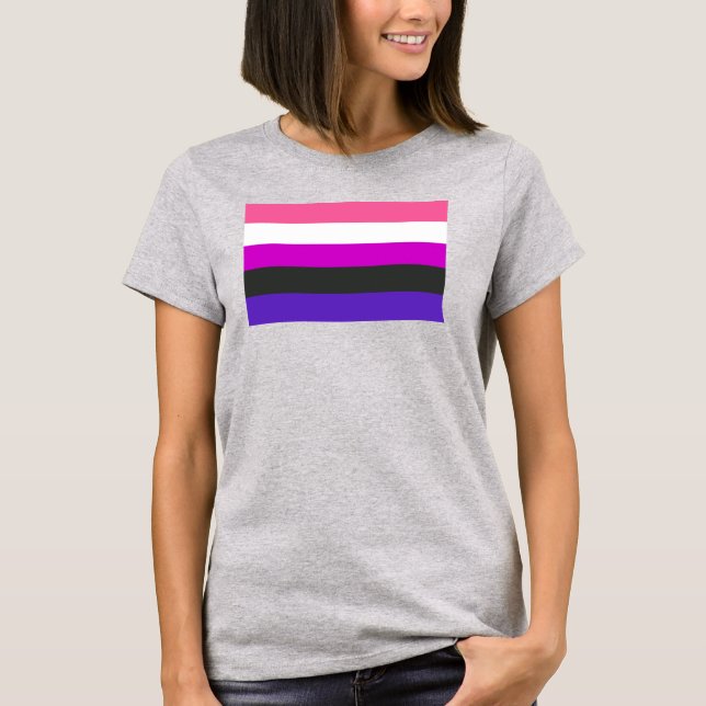 T-shirt Drapeau de fierté genderfluid (Devant)