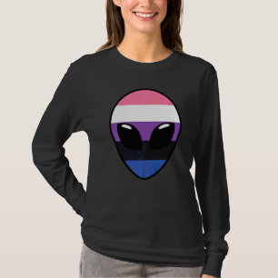T-shirt Drapeau de fierté genderfluid  Drapeau Alien Gende