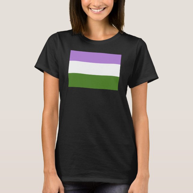 T-shirt Drapeau de fierté genderqueer (Devant)