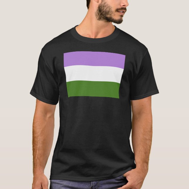 T-shirt Drapeau de fierté genderqueer (Devant)