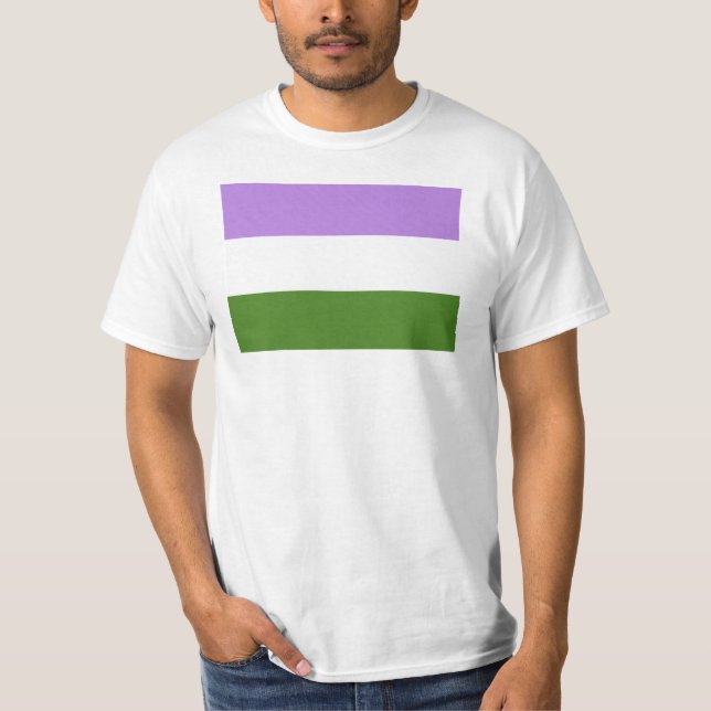 T-shirt Drapeau de fierté genderqueer (Devant)