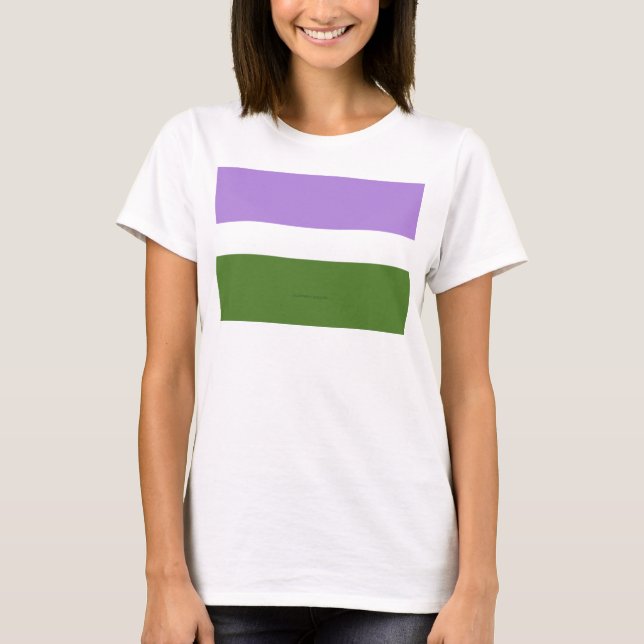 T-shirt Drapeau de fierté genderqueer de SlipperyJoe lavan (Devant)
