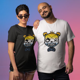 T-shirt Drapeau de fierté Goth AroAce Ours coloré