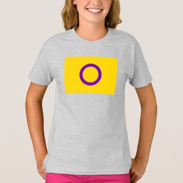 T-shirt Drapeau de fierté intersexe (Devant)