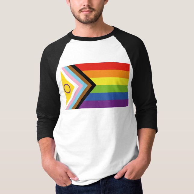 T-shirt Drapeau de fierté intersexe de SlipperyJoe's fond  (Devant)
