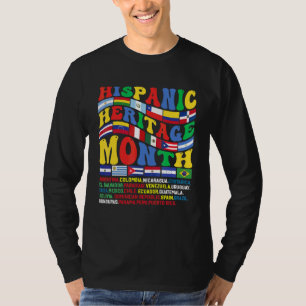T-shirt Drapeau de fierté latino Joyeuse Fête nationale du