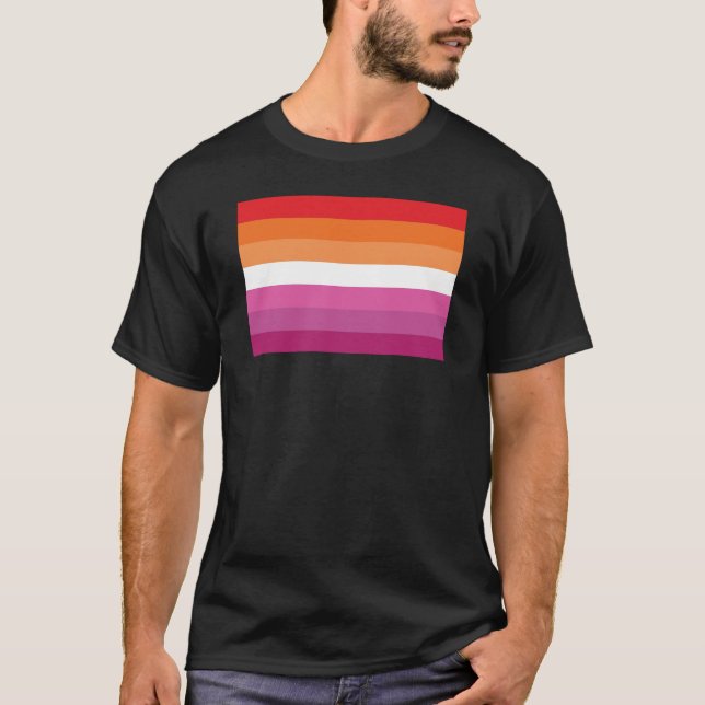 T-shirt Drapeau de fierté lesbienne (Devant)
