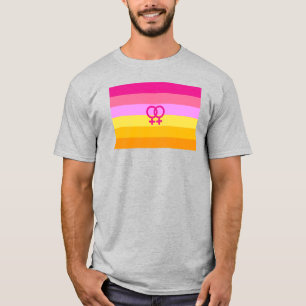 T-shirt Drapeau de fierté lesbienne à l'aube des femmes qu