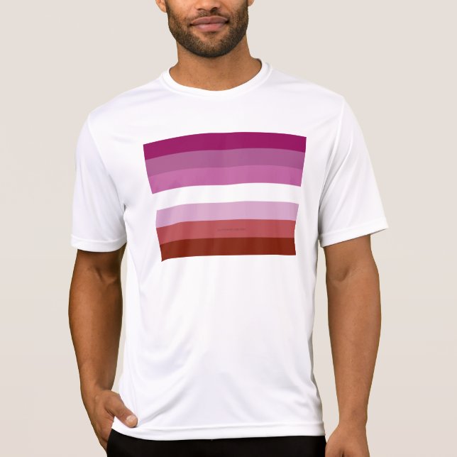 T-shirt Drapeau de fierté lesbienne de SlipperyJoe's fémin (Devant)