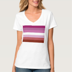 T-shirt Drapeau de fierté lesbienne de SlipperyJoe's fémin