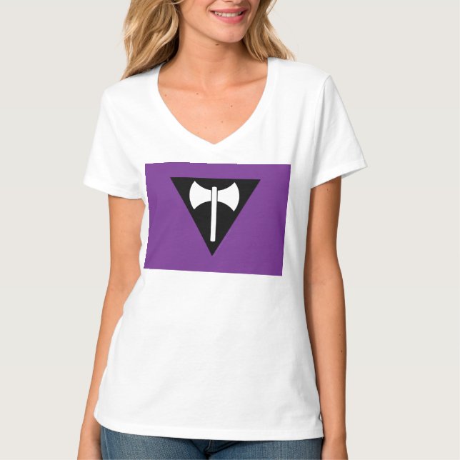T-shirt Drapeau de fierté lesbienne SlipperyJoe puissant s (Devant)