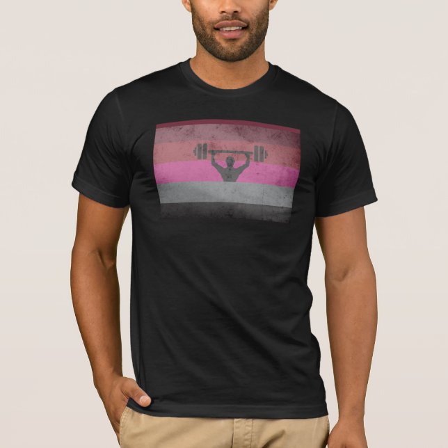 T-SHIRT DRAPEAU DE FIERTE MUSCULAIRE (Devant)