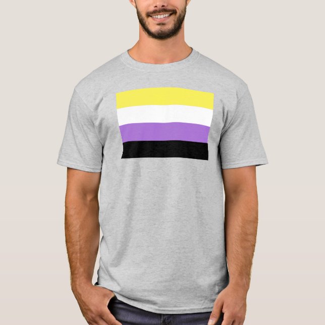 T-shirt Drapeau de fierté non binaire (Devant)