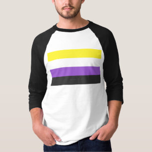 T-shirt Drapeau de fierté non binaire de SlipperyJoe's jau