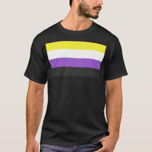 T-shirt Drapeau de fierté non binaire de SlipperyJoe's jau