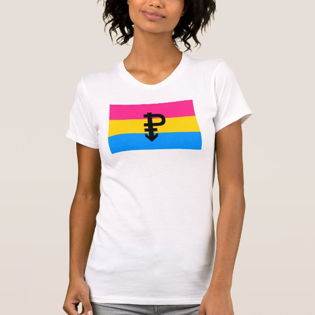 T-shirt Drapeau de fierté pansexuelle (Devant)