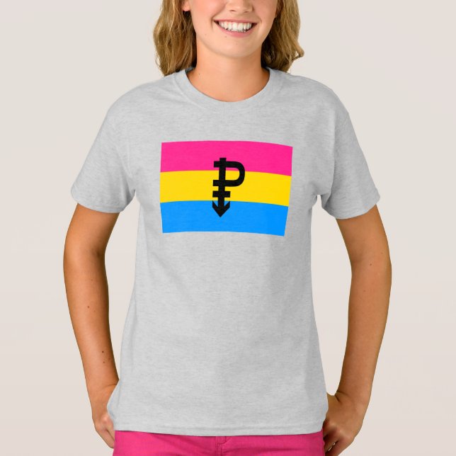 T-shirt Drapeau de fierté pansexuelle (Devant)