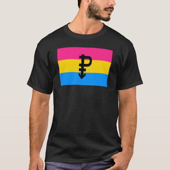 T-shirt Drapeau de fierté pansexuelle (Devant)