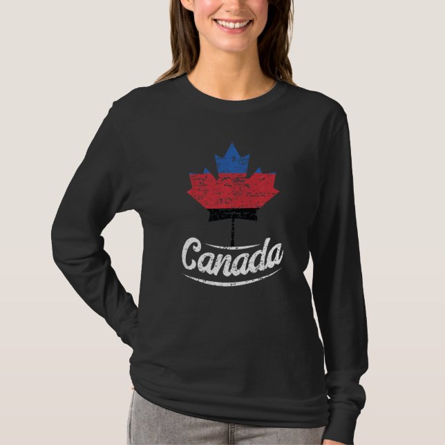 T-shirt Drapeau de fierté polyamore au Canada Polyamoureux (Devant)