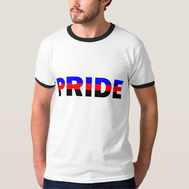 T-shirt Drapeau de fierté polyamoureuse (Devant)