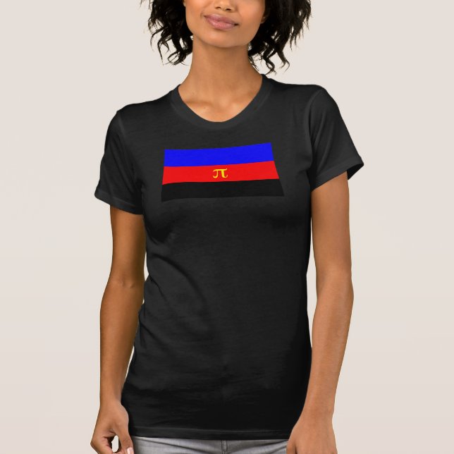 T-shirt Drapeau de fierté polyamoureuse (Devant)